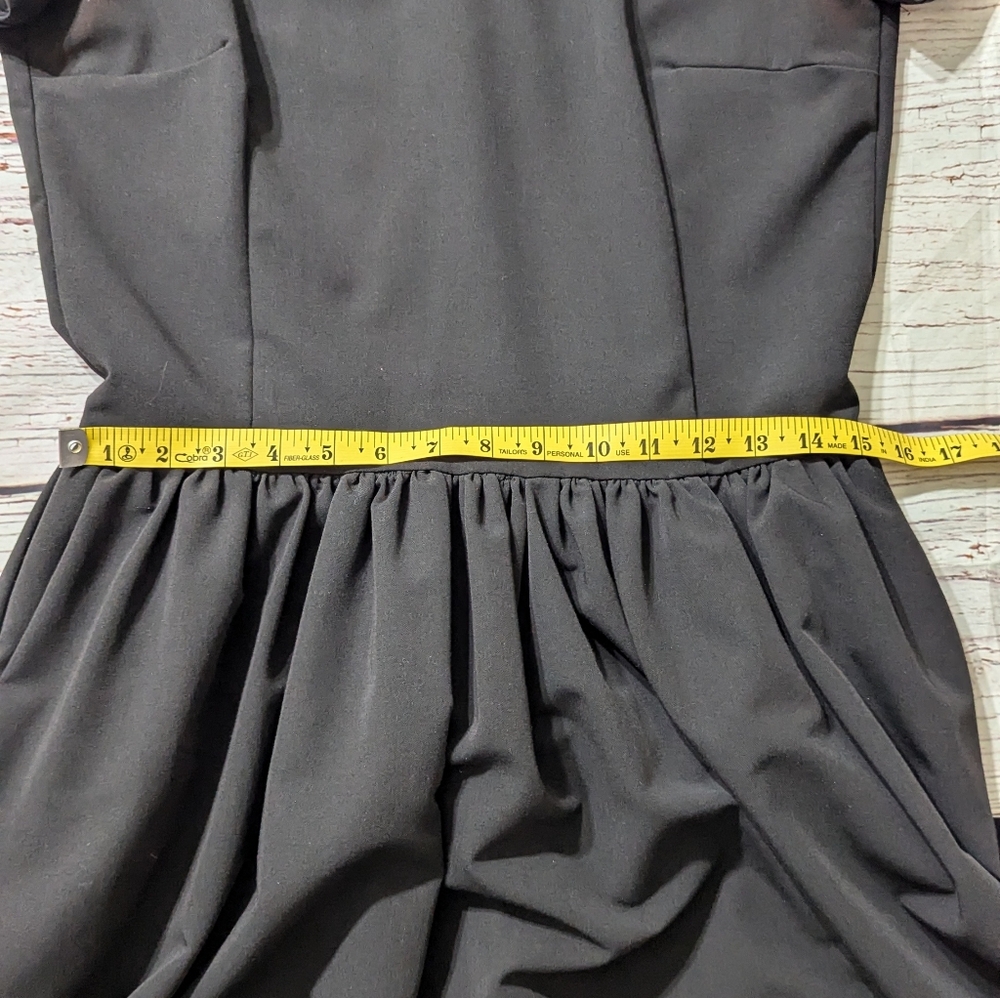 Deandri Removable Collar Black Dress Large READ - Picture 7 of 9